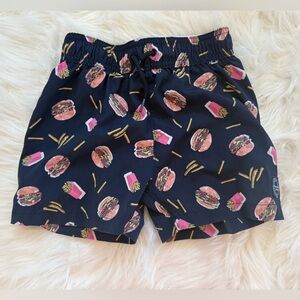 Abercrombie & Fitch Navy Burger Print boys bathing suit